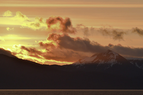 Sunrise on the Inside Passage, Alaska